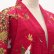 Photo10: Chrysanthemum & Crane  "Happi-coat" robe (Half length)