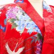 Photo2: Flower & Crane "Kimono" robe