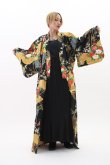 Photo5: Bamboo &　Peony "Kimono" robe