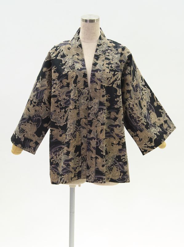 Men's Japanese Kimono Long Haori Jacket Set- Grass Green 174~183cm